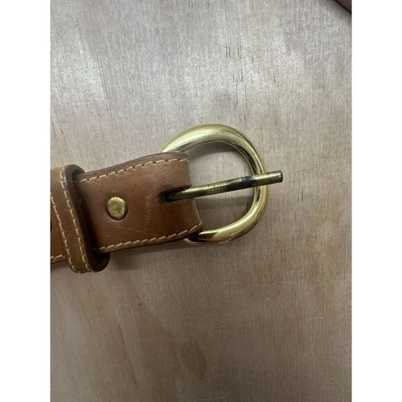 Canterbury Men’s Boot Leather Belt Brown Solid Brass Buckle 48” - Picture 5 of 8